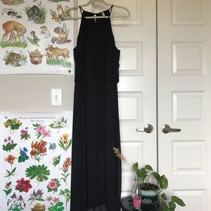 Black Maxi Dress, Halter Top